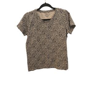 J.CREW COLLECTOR TEE LEOPARD CHEETAH PRINT T-SHIRT SIZE MEDIUM